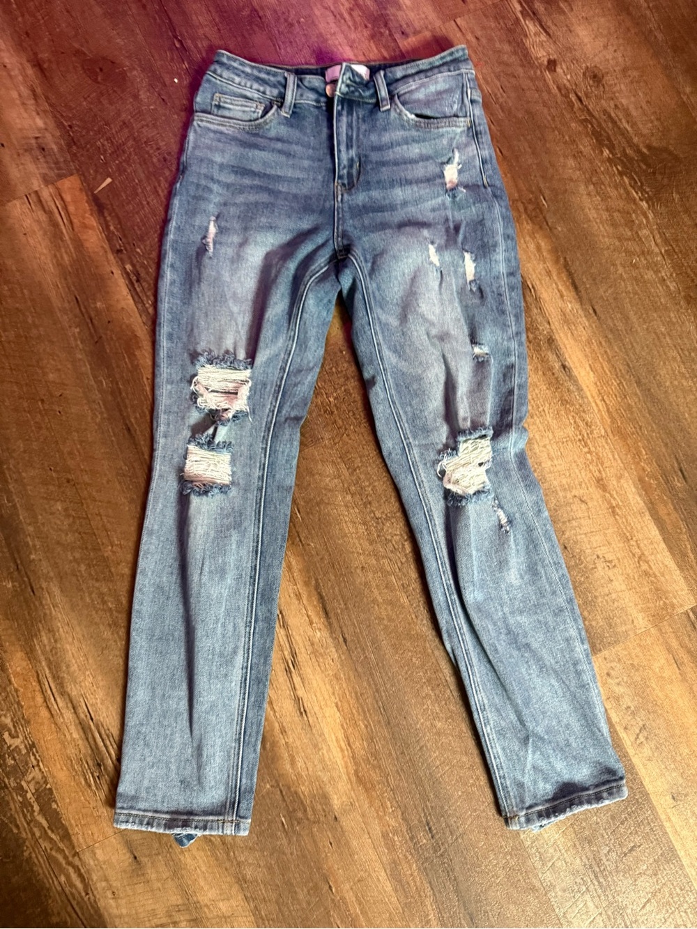Women's Skinny Distressed Light Blue Jeans